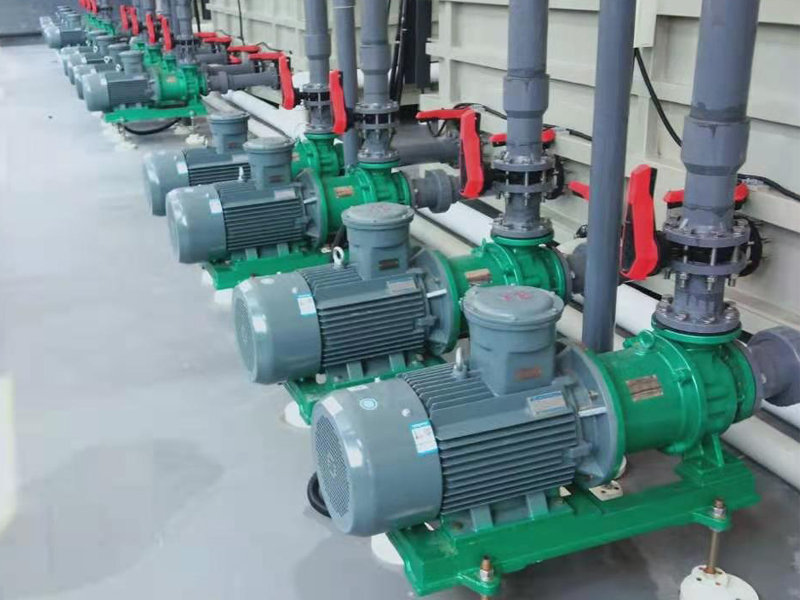 河北石家莊客戶IMD襯氟磁力泵使用現場